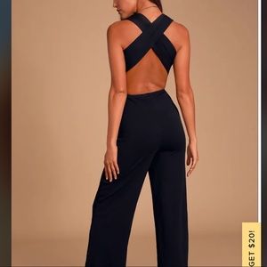 Lulu’s Black Backless Jumpsuit